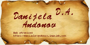 Danijela Andonov vizit kartica